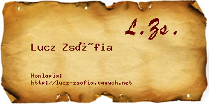 Lucz Zsófia névjegykártya