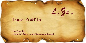 Lucz Zsófia névjegykártya