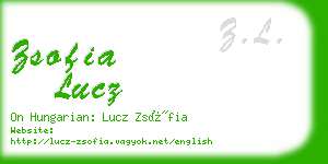 zsofia lucz business card